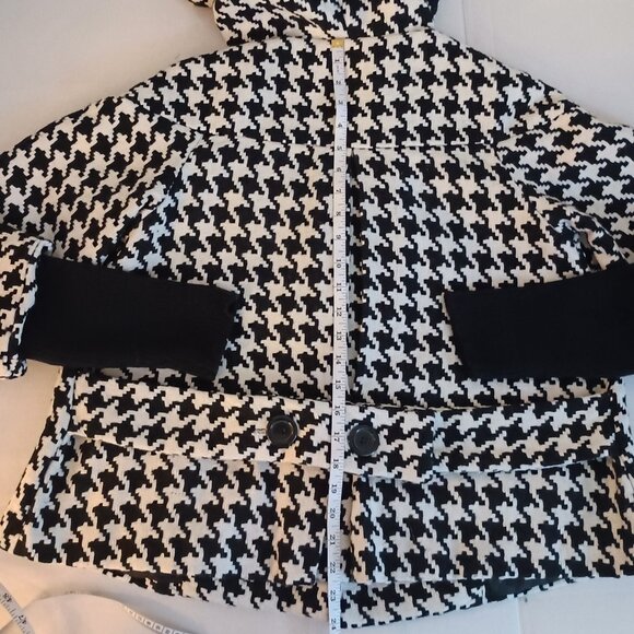 Therapy Houndstooth Swing Jacket Black & White Audrey Hepburn Style Women’s M EU - Picture 12 of 15